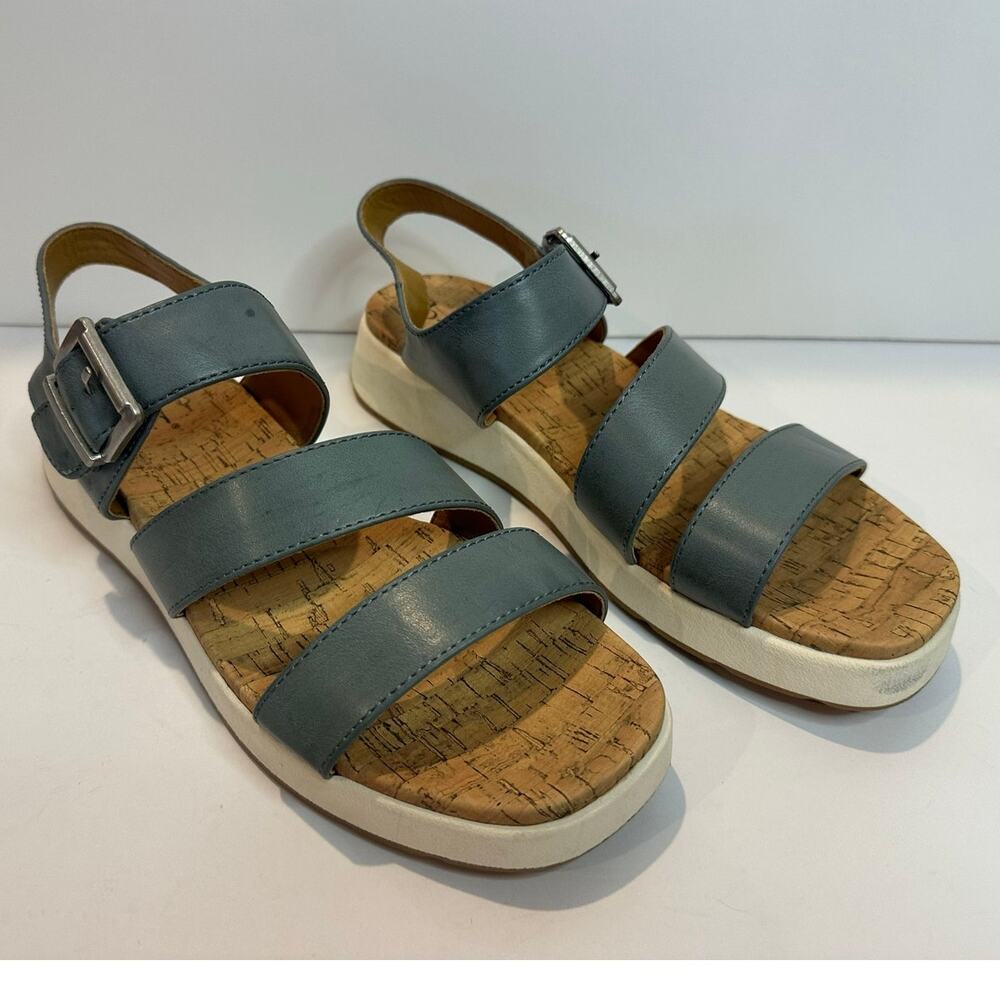 BOC Meadows Sporty Wedge Sandals Blue Gray Women’s Size 9 Comfort Casual